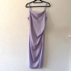 NWT Lulu’s Hollywood Woman Lilac Satin Midi Slip Dress